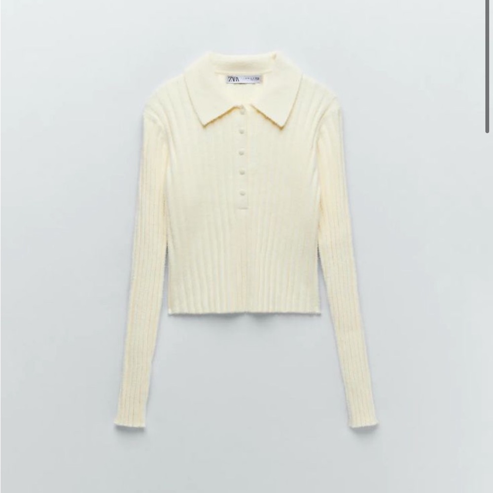 Zara yellow polo top